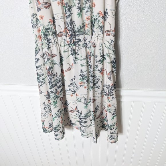 H&M Sleeveless Bird Open Back Dress Sz 10 - Picture 3 of 11